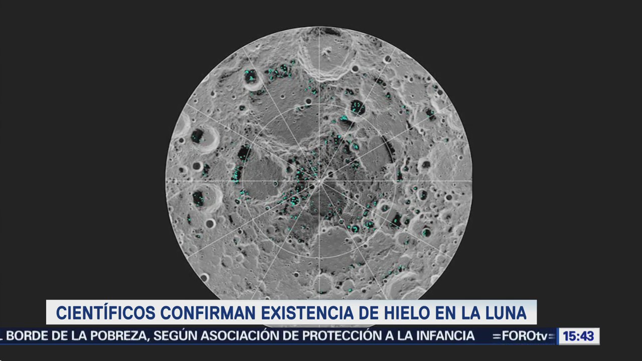 Científicos confirman existencia de hielo en la luna