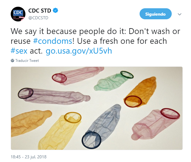 Condones solo se usan no una vez, no se deben lavar