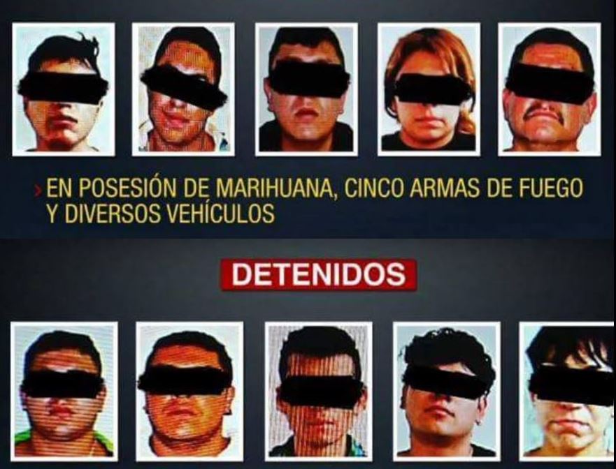 Detienen a 10 personas por posesión de drogas y armas en Coyoacán