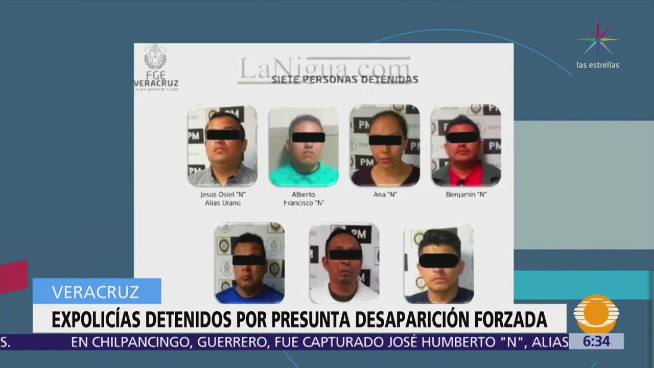 Detienen a 7 expolicías en Veracruz por desapariciones forzadas