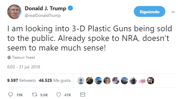 Estados Unidos frena impresión de armas 3D 
