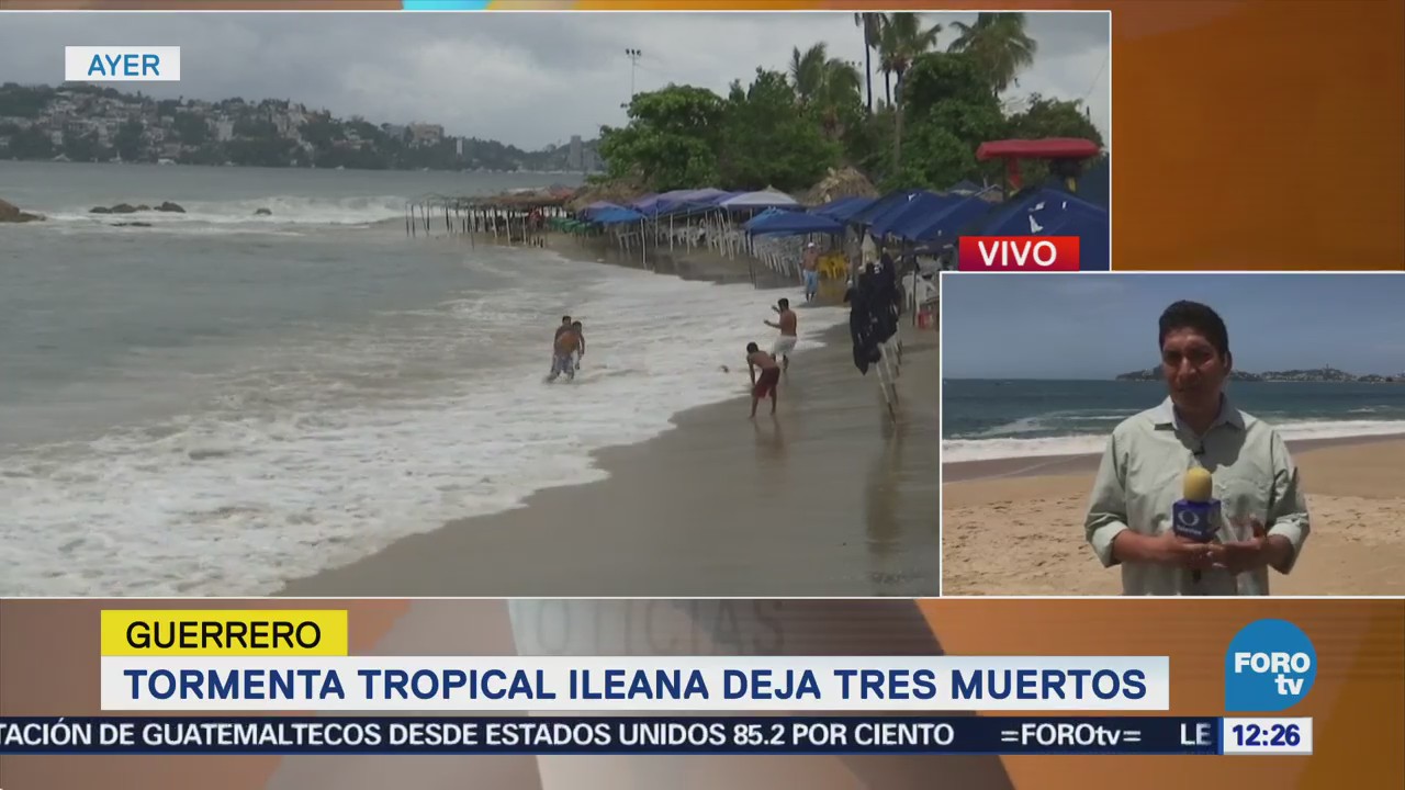 Emiten alerta por efectos de ‘John’ e ‘Ileana’ en Acapulco, Guerrero