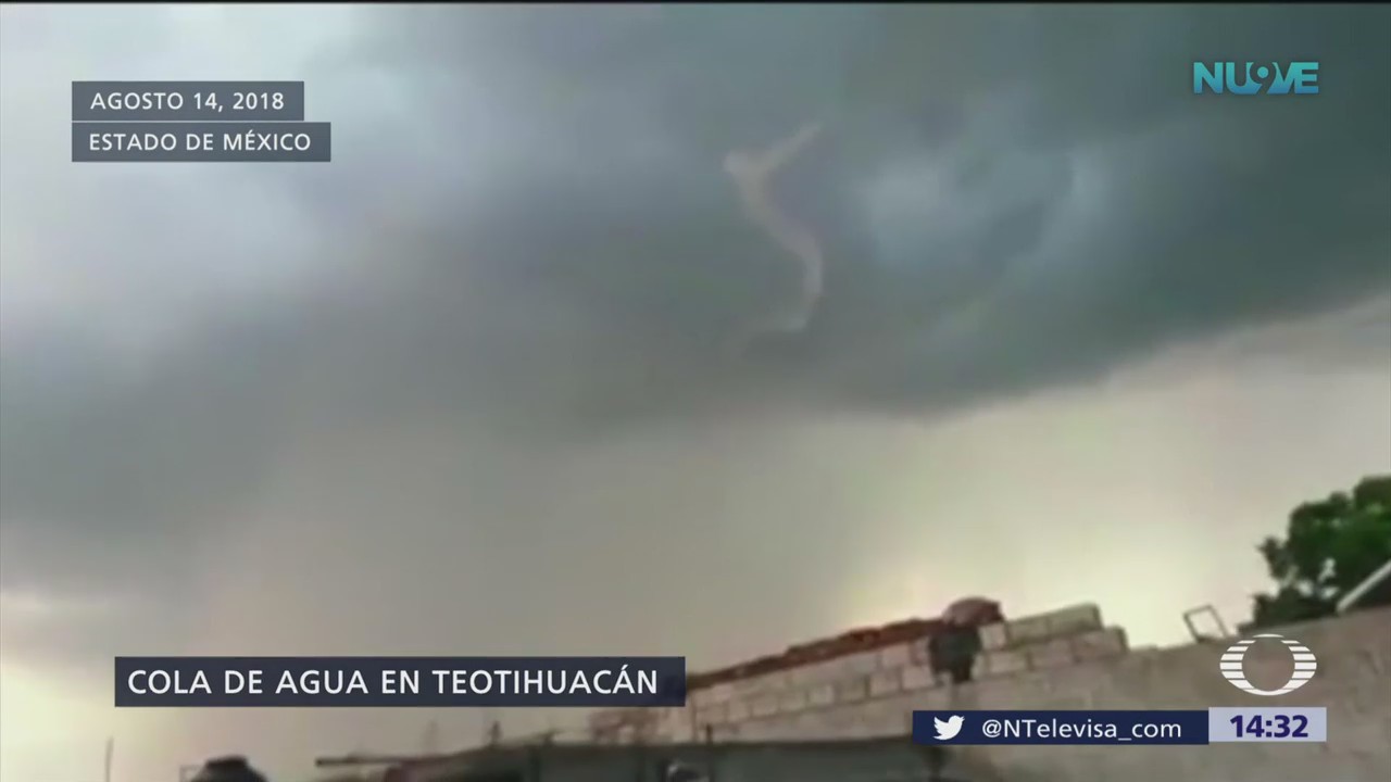Enorme nube negra sorprende a pobladores en Teotihuacan