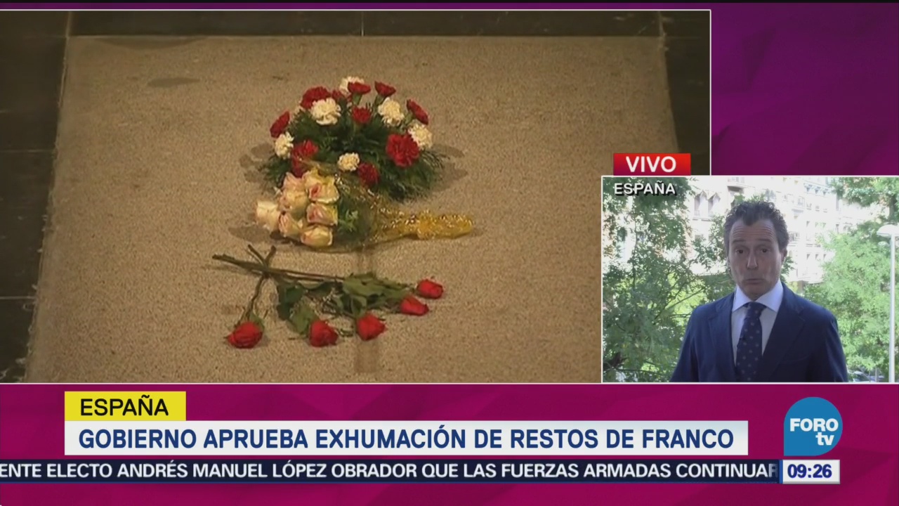 España Aprueba Exhumación Restos Franco