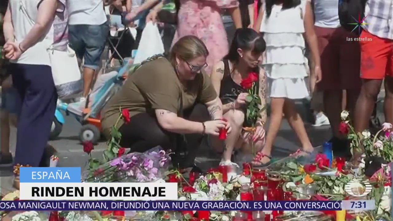 España rinde homenaje víctimas de ataque yihadista Cataluña