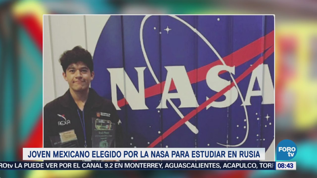 Joven mexicano elegido por NASA para estudiar en Rusia
