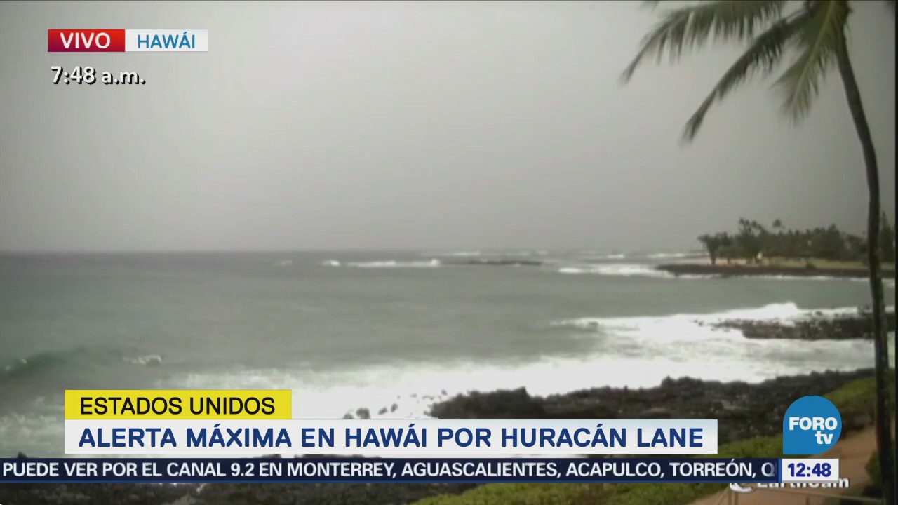 Hawai está en alerta máxima por el huracán 'Lane'