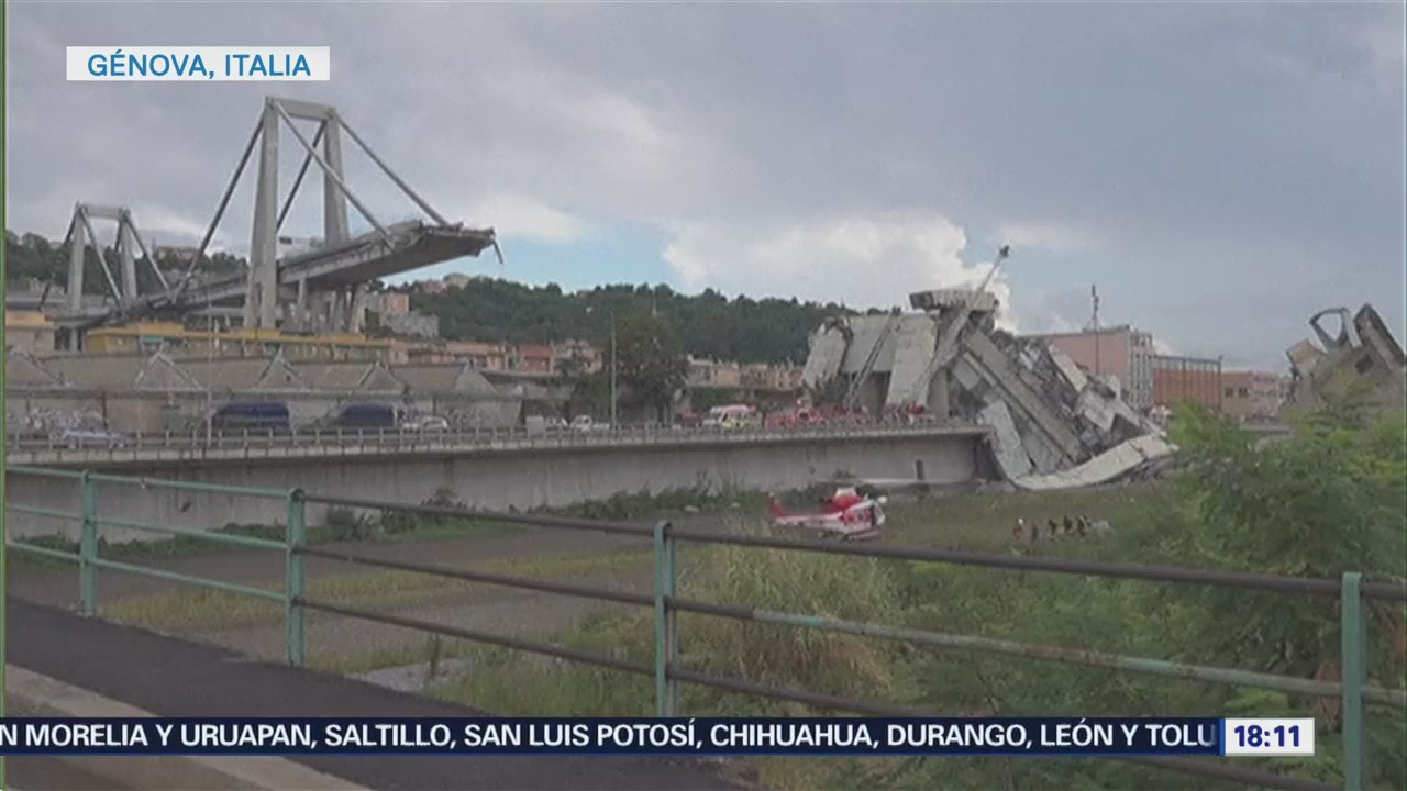 Identifican a quienes murieron en caída del puente Morandi