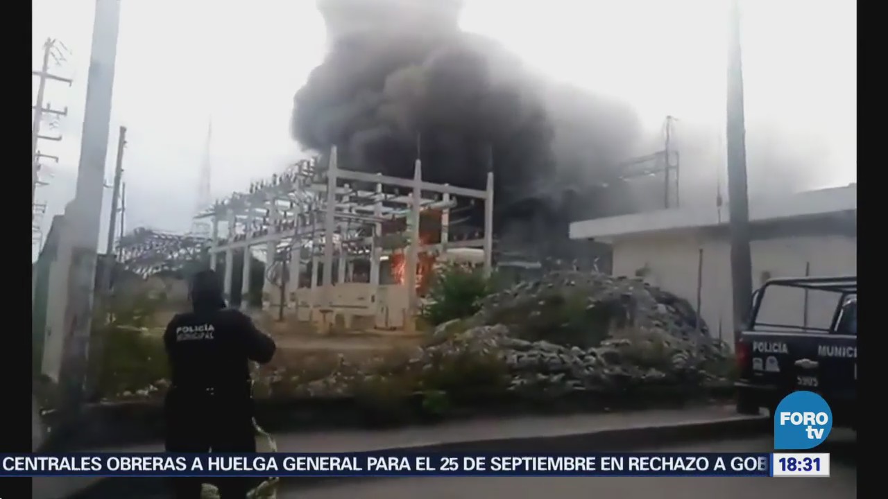 Incendio Subestación Cfe Cancún Quintana Roo