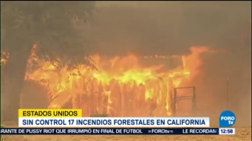 Incendios forestales en California arrasan con más de 113 mil hectáreas