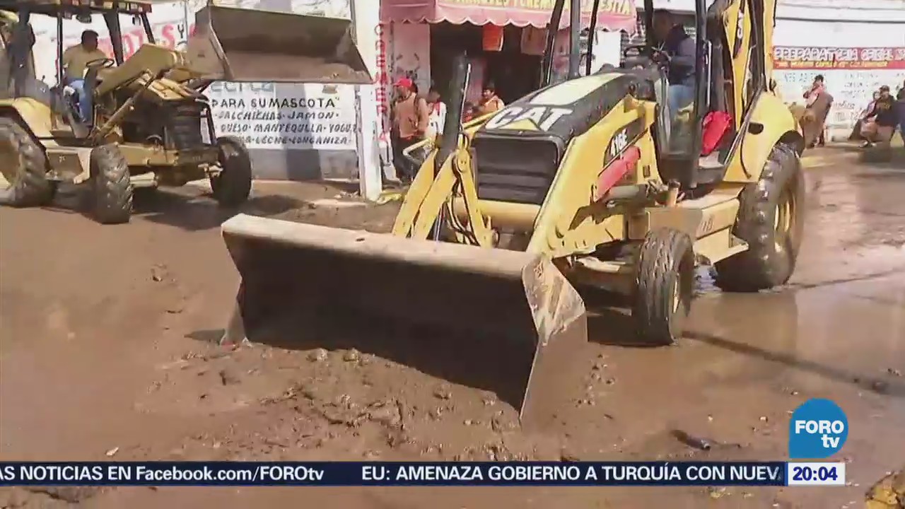 Limpieza Zonas Afectadas Por Inundaciones En Chimalhuacán