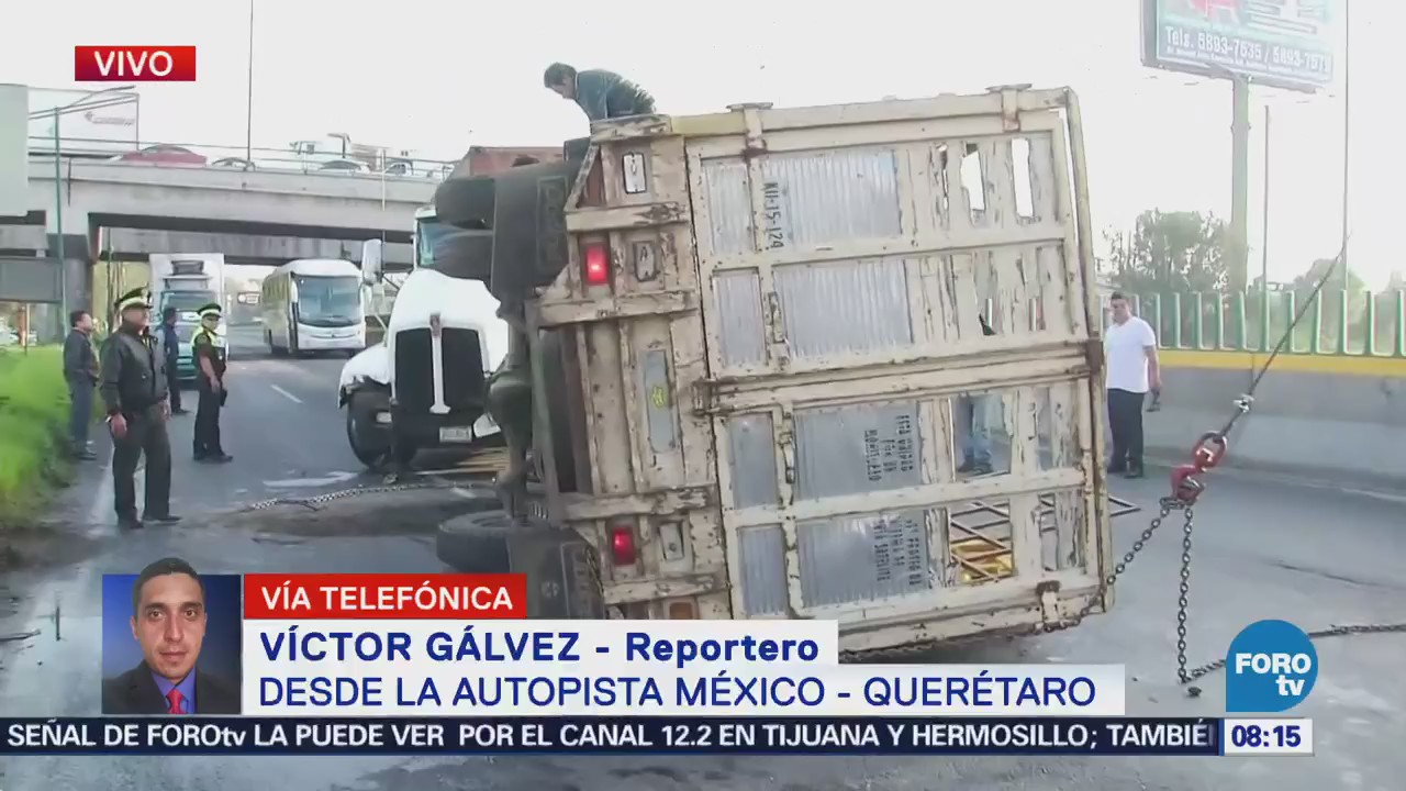 Inician maniobras para retirar vehículos en la autopista México-Querétaro
