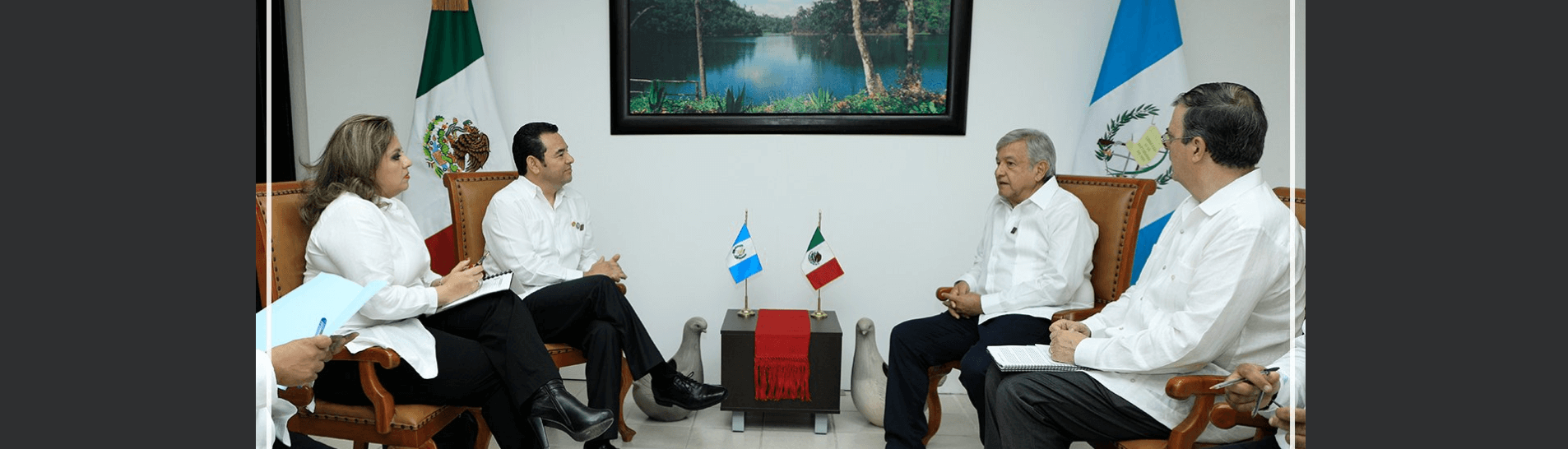 AMLO se reúne con el presidente de Guatemala en Chiapas