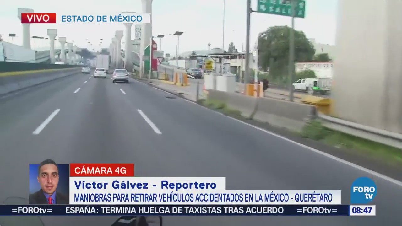 Liberan la circulación de la autopista México-Querétaro, luego de accidente