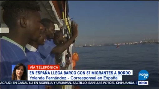 España Recibió A Mas Migrantes Barco Con 87 Migrantes España Corresponsal Yolanda Fernández Llega A España Barco Con 87 Migrantes Abordo