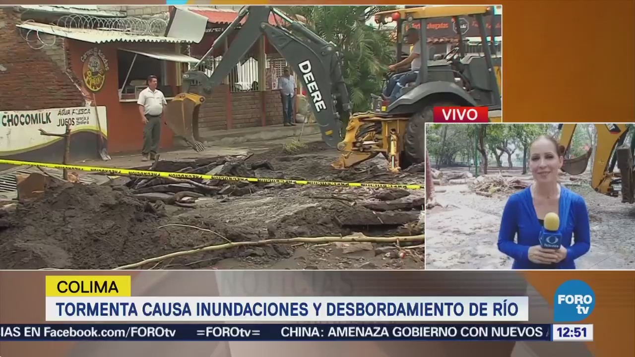 Lluvia deja daños materiales en Colima