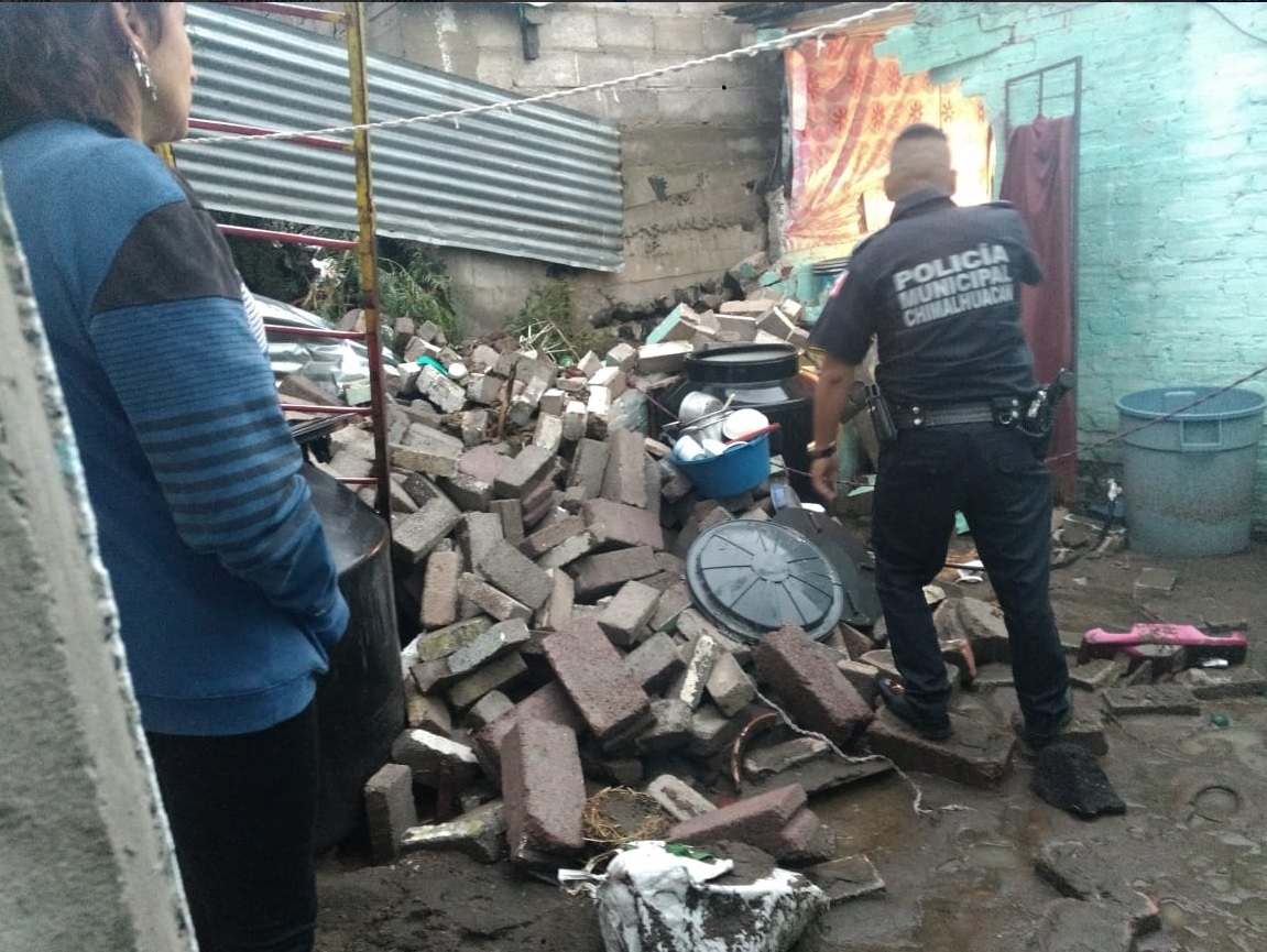 Lluvia en Chimalhuacán deja dos muertos y varios heridos