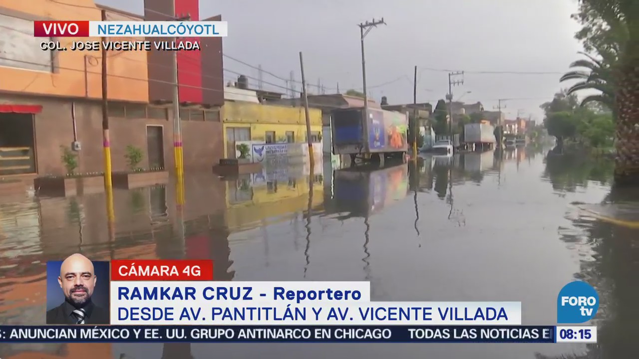 Lluvias en Nezahualcóyotl originaron inundaciones avenidas