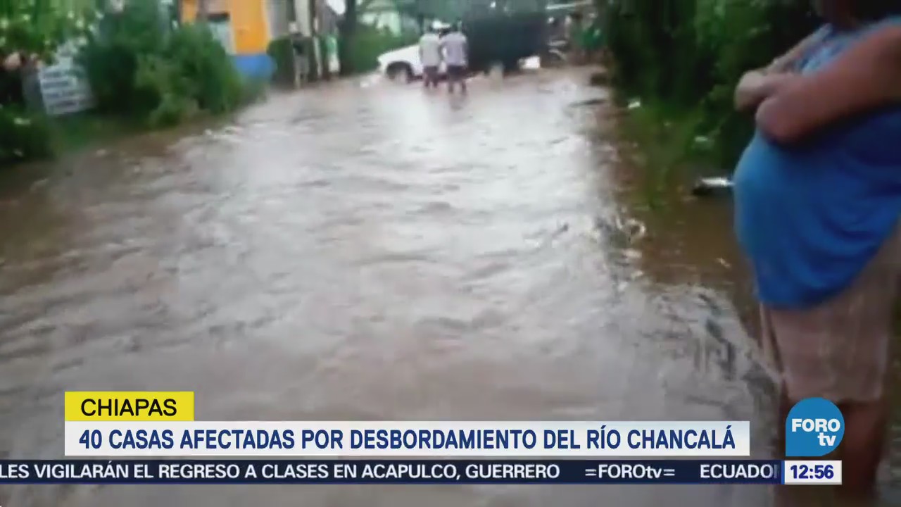 Lluvias provocan desbordamiento del río Chancalá Chiapas