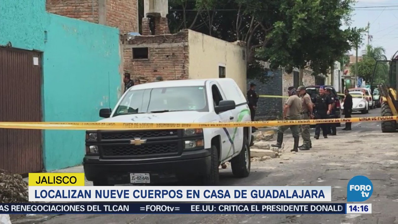Localizan 9 cuerpos en una casa de Guadalajara
