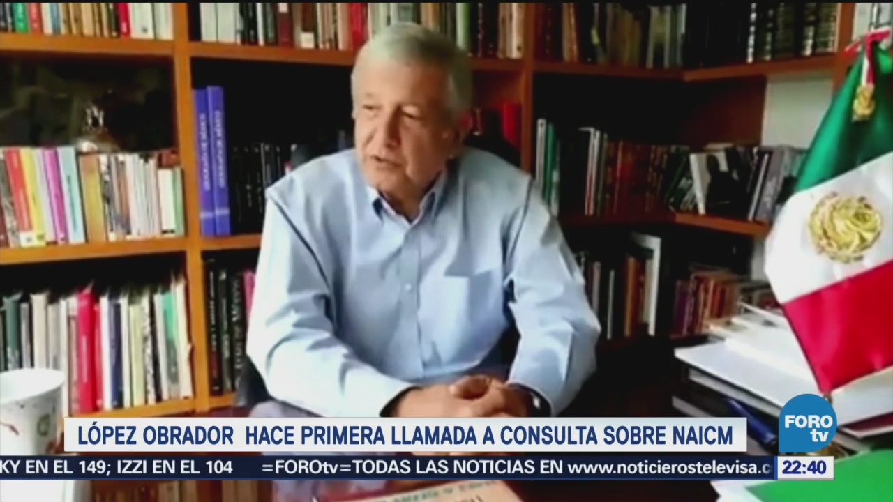 López Obrador pide a población participar en consulta sobre NAICM