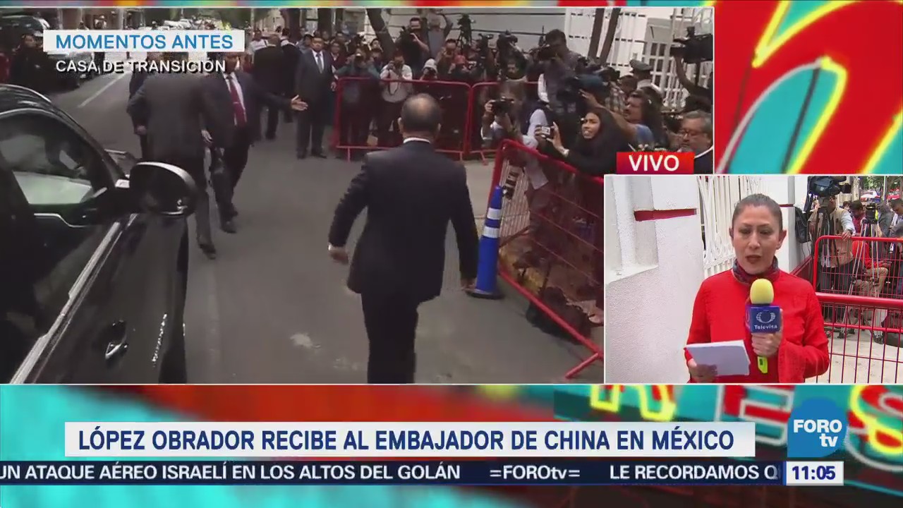 López Obrador recibe al embajador de China en México