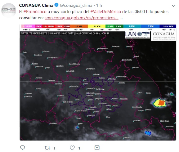 Lluvia en Cdmx hoy pronostica el Meteorológico Nacional