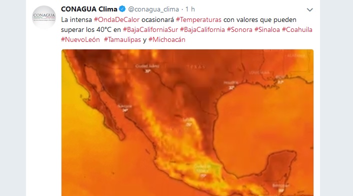 Muertos por ola de calor hoy en el estado de Sinaloa