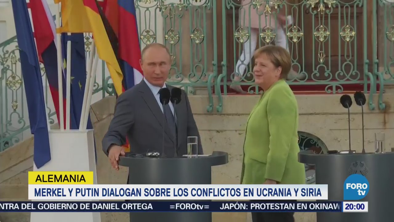 Merkel y Putin Conflictos Ucrania Siria Alemania
