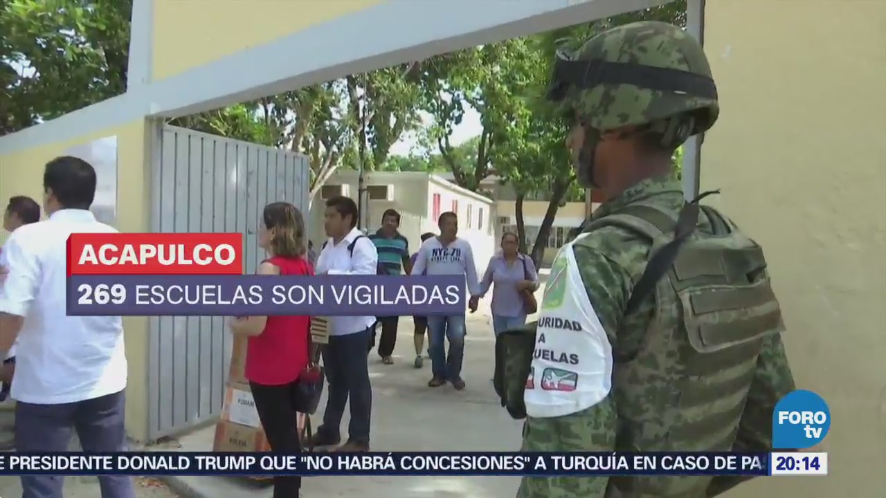 Militares resguardaron regreso a clases en Guerrero