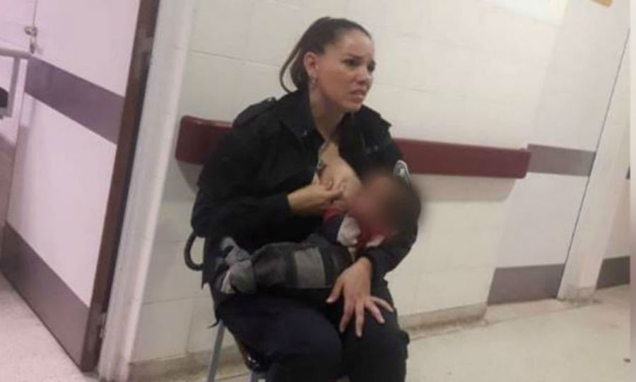 Policía amamanta bebé hospitalizado vuelve viral