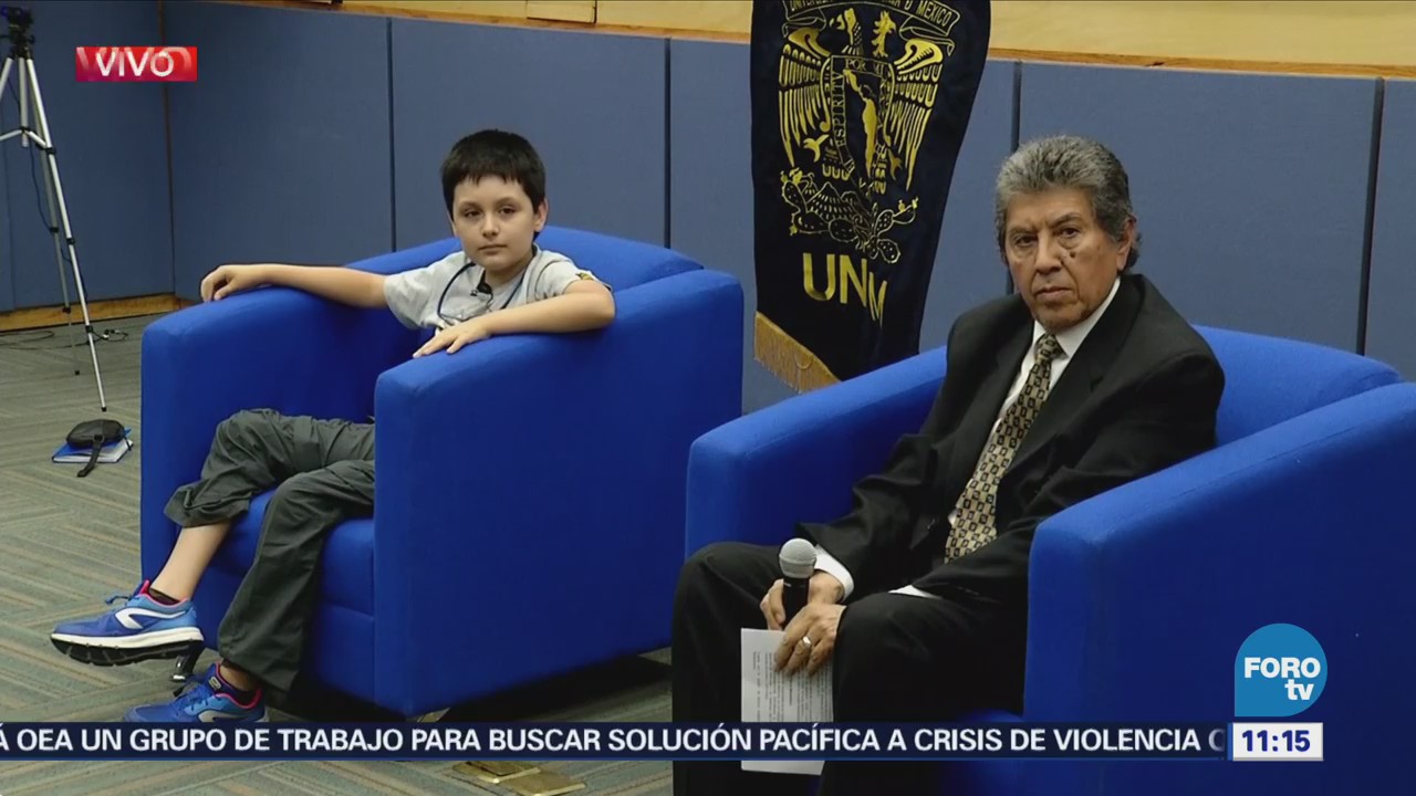 Niño que estudiará Licenciatura en UNAM