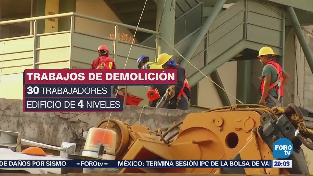 Obras de demolición del Colegio Rébsamen afectan a vecinos