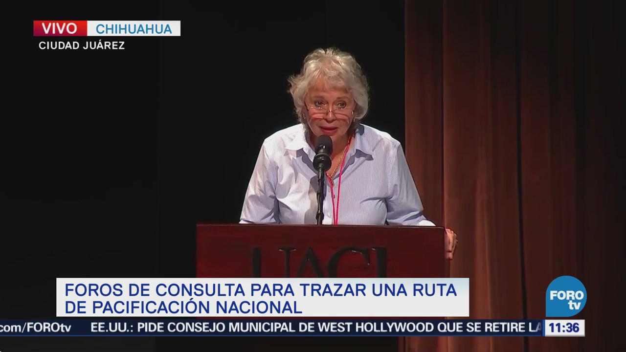 Olga Sánchez Cordero: Foros por la Pacificación trazarán una ruta de paz
