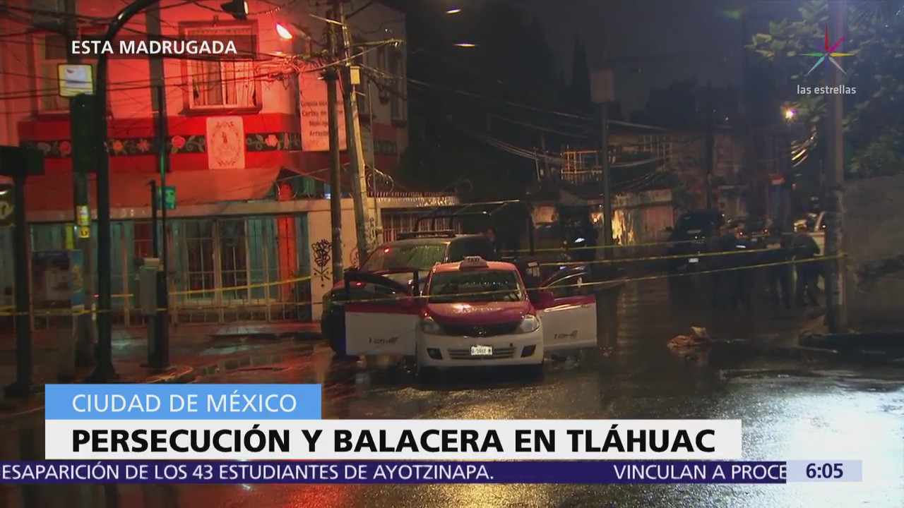 Persecución policíaca y balacera en Tláhuac deja un muerto