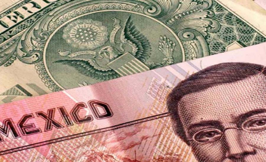 Peso mexicano gana ante repliegue del dólar, que cotiza a 19 pesos