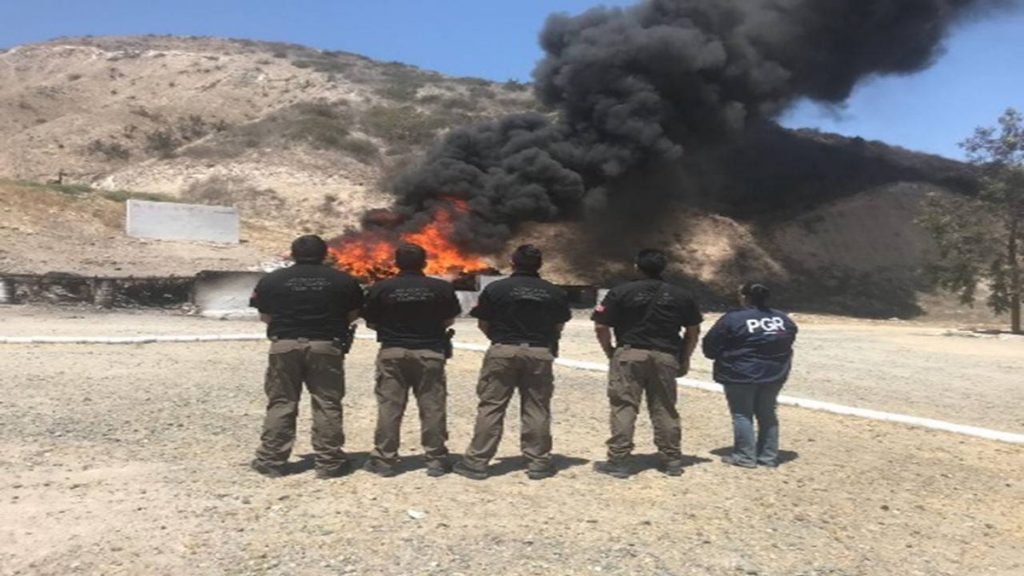 PGR incinera más de seis toneladas de narcóticos en Baja California