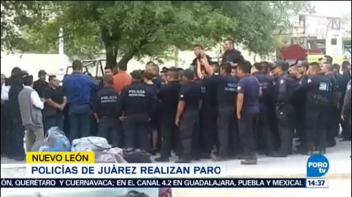 Policías Municipio Juárez Realizan Paro Labores