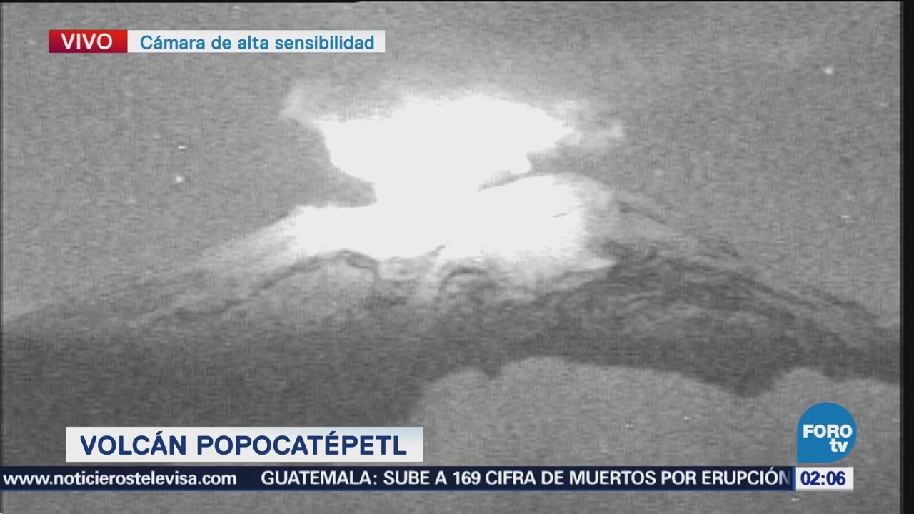 Popocatépetl registra actividad incandescente