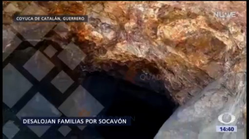 Socavón Desalojan Familias Coyuca De Catalán Guerrero
