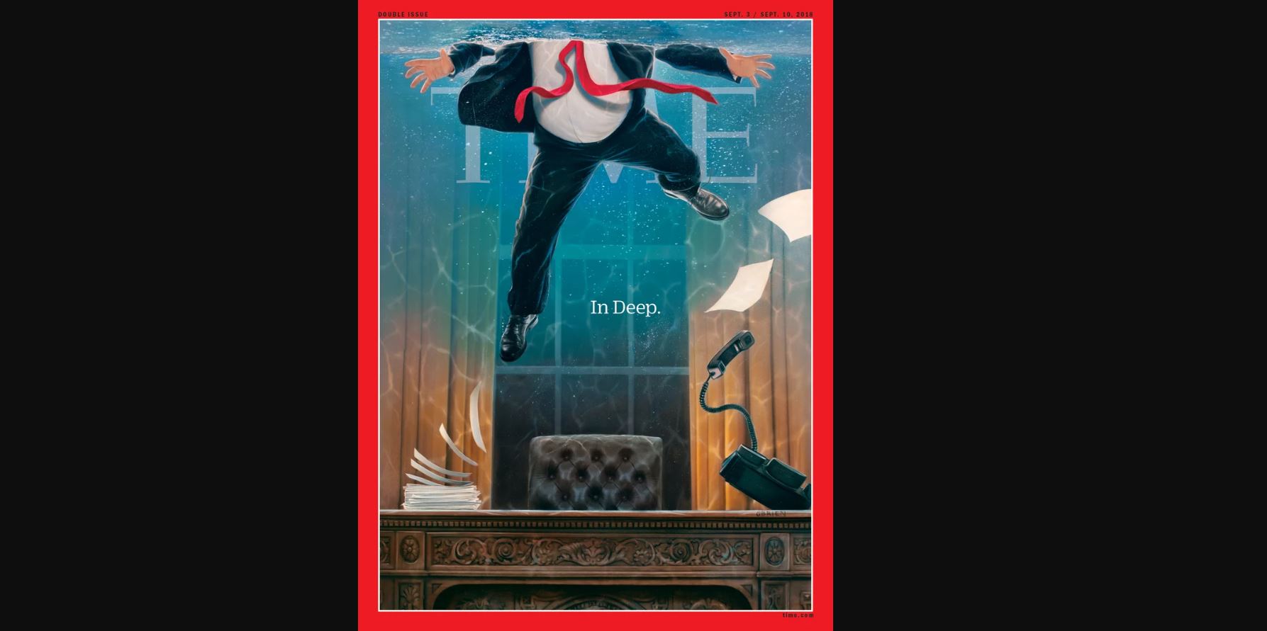 TIME publicará portada de Trump con el agua al cuello
