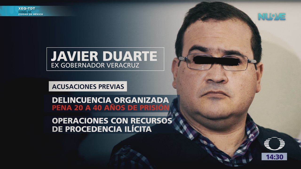 Reclasifican delitos de Javier Duarte