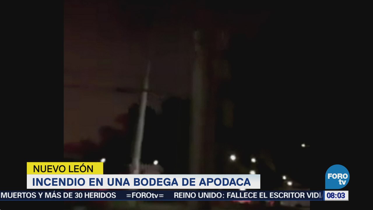 Reportan Incendio Bodega Apodaca Nuevo León