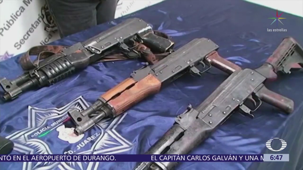 Rifles bañados en oro, decomisados en Chihuahua