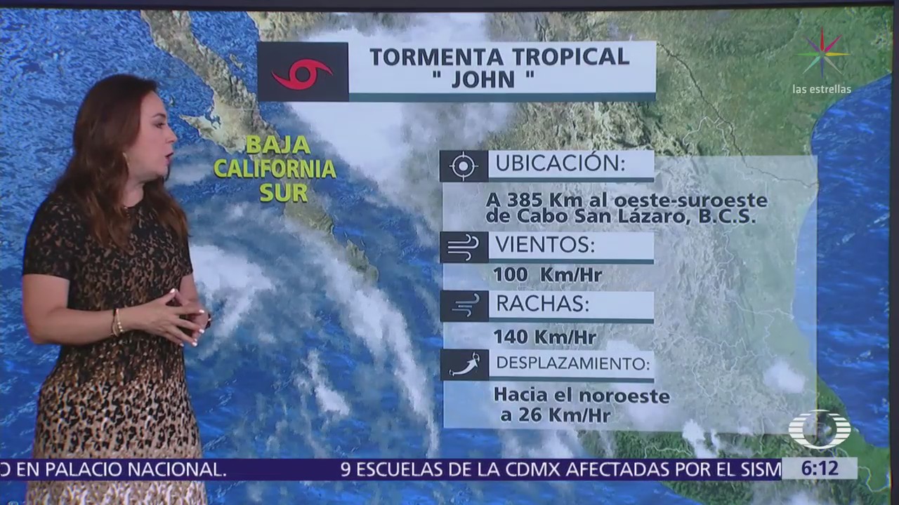 Se degrada huracán ‘John’ a tormenta tropical