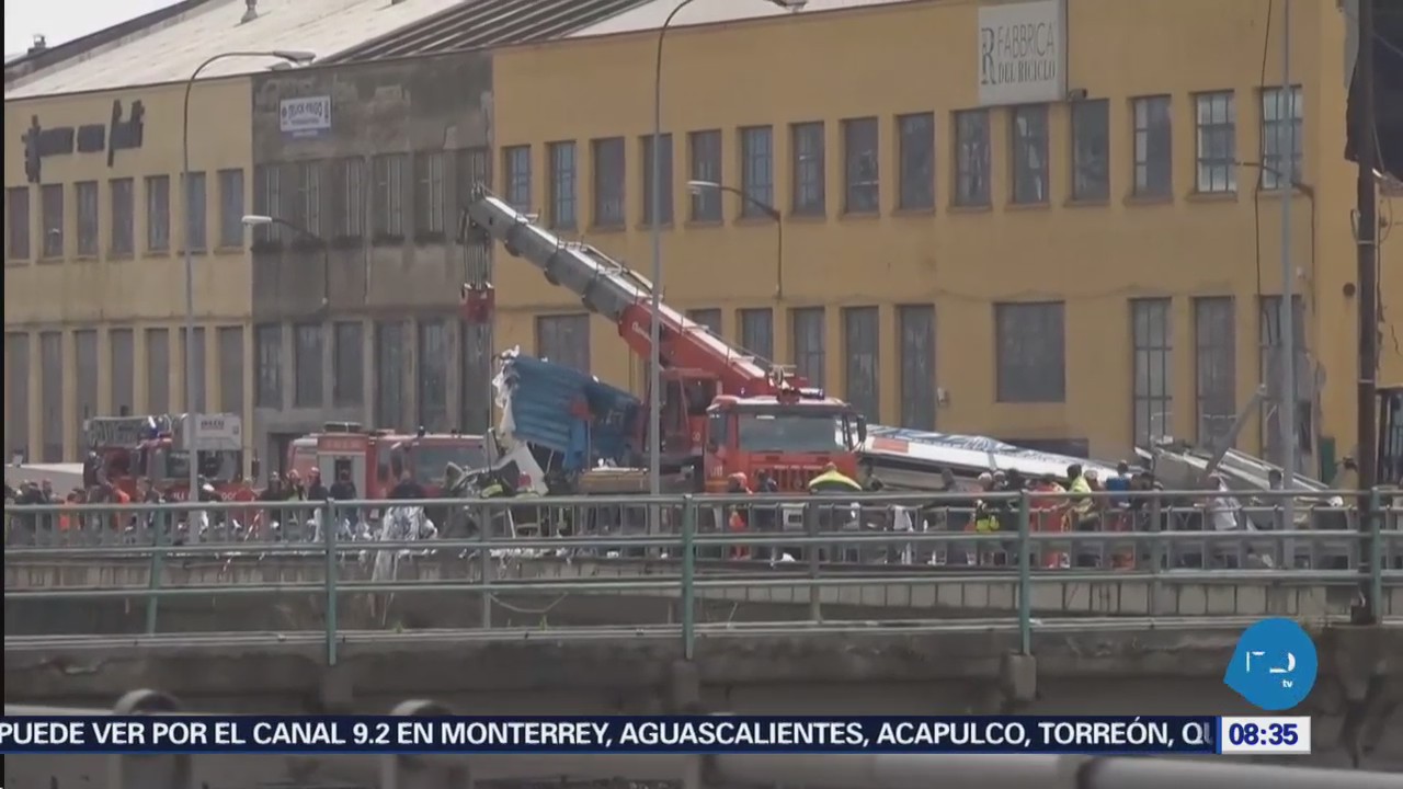 Se derrumba puente autopista de Génova