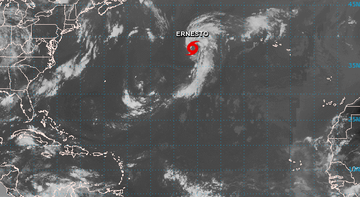 Se forma la tormenta subtropical Ernesto en el Atlántico