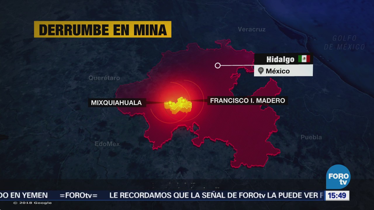 Se reporta el derrumbe de una mina en Hidalgo