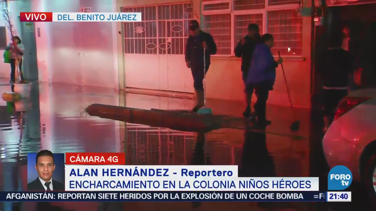Se reporta una inundación en la delegación Benito Juárez