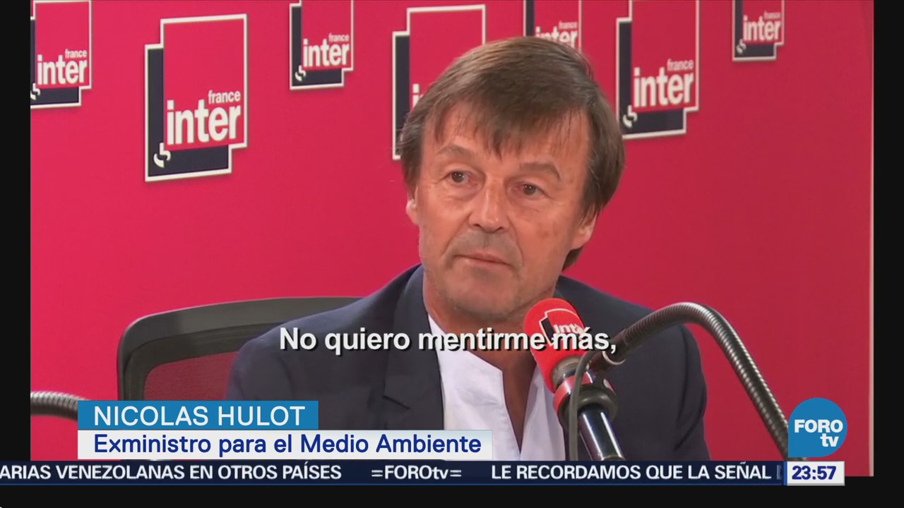 Sin previo aviso, Nicolas Hulot dimite como ministro francés